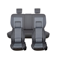 Seat covers for Renault Alaskan from 2017 in dark grey model Dubai