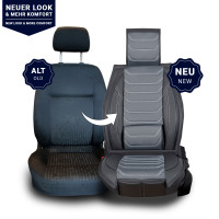Seat covers for Renault Alaskan from 2017 in dark grey model Dubai