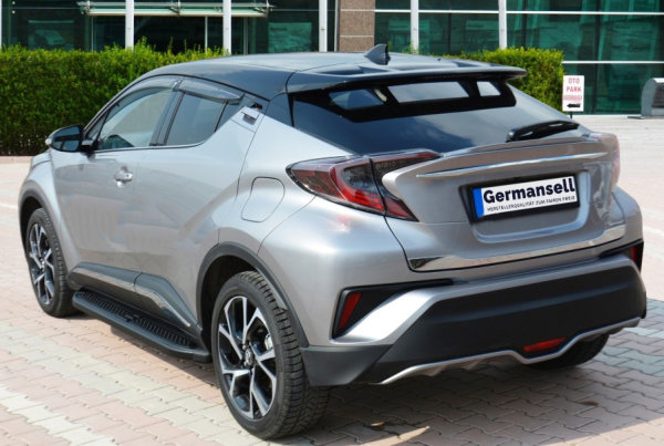 Running Boards suitable for Toyota C-HR from 2017 Ares black with T&Uuml;V