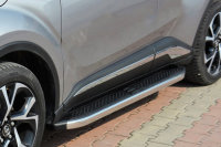 Running Boards suitable for Toyota C-HR from 2017 Ares chrome with T&Uuml;V