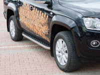 Running Boards suitable for VW Amarok from 2010 Hitit chrome with T&Uuml;V