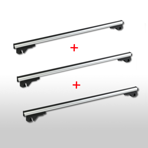 3er Set Dachtr&auml;ger passend f&uuml;r Peugeot Expert ab Bj. 2007 Aluminium 140 cm