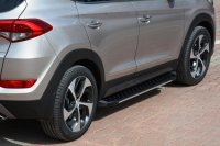 Trittbretter passend f&uuml;r Hyundai Tucson 2015-2018 Olympus Schwarz mit T&Uuml;V