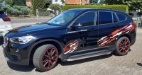 Running Boards suitable for BMW X1 from 2015-2019 Hitit chrome with T&Uuml;V