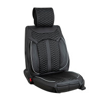 Seat covers for Dacia Duster from 2010 in black white model Bangkok