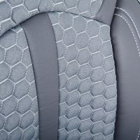 Seat covers for Fiat 500 from 2012 in dark grey model Bangkok