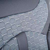 Seat covers for Fiat 500 from 2012 in dark grey model Bangkok