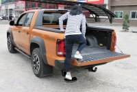 Footboard for unfolding VW Amarok from year of construction 2010 Color Black