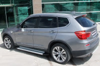 Running Boards suitable for BMW X3 from 2010-2017 Olympus chrome with T&Uuml;V