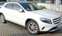 Running Boards suitable for Mercedes-Benz GLA from 2013 Ares black with T&Uuml;V