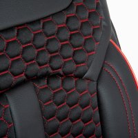 Seat covers for Ford Kuga from 2008 bis Heute in black red model Bangkok