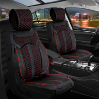 Seat covers for Ford Ranger from 2006 in black red model Bangkok