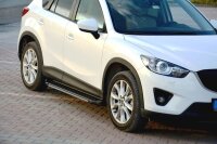 Running Boards suitable for Mazda CX5 2011-2016 Olympus black with T&Uuml;V