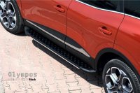Running Boards suitable for Ford Kuga 2016-2019 Olympus black with T&Uuml;V