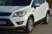 Running Boards suitable for Ford Kuga from 2008-2012 Olympus black with T&Uuml;V