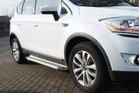 Running Boards suitable for Ford Kuga from 2008-2012 Olympus chrome with T&Uuml;V