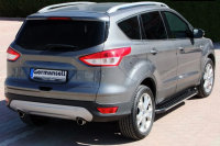 Running Boards suitable for Ford Kuga from 2013-2016 Olympus black with T&Uuml;V