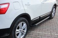 Running Boards suitable for Nissan Qashqai 2007-2013 Olympus black with T&Uuml;V