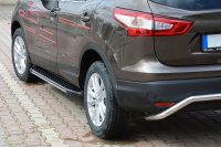 Running Boards suitable for Nissan Qashqai from 2014 Olympus black with T&Uuml;V