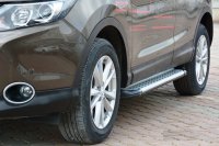 Running Boards suitable for Nissan Qashqai +2 2008-2013 Olympus chrome with T&Uuml;V