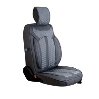 Seat covers for Volkswagen Caddy und Maxi from 2007 in dark grey model Bangkok