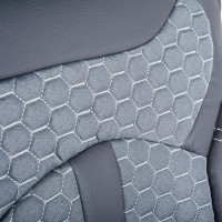 Seat covers for Volkswagen Caddy und Maxi from 2007 in dark grey model Bangkok