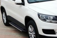 Running Boards suitable for VW Tiguan 2007-2015 Olympus black with T&Uuml;V