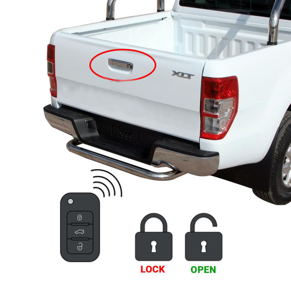 Tailgate central locking retrofit kit Ford Ranger from year of construction 2012
