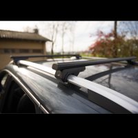 Roof racks Hyundai Tucson 2004 to 2010 made of aluminum in black 130cm