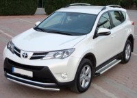 Running Boards suitable for Toyota RAV4 2016-2018 Olympus chrome with T&Uuml;V