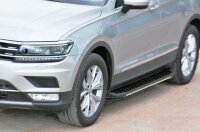 Running Boards suitable for VW Tiguan  2016-2024 Olympus black with T&Uuml;V