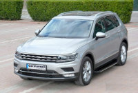 Running Boards suitable for VW Tiguan from 2016 Olympus black with T&Uuml;V