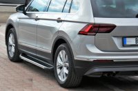 Running Boards suitable for VW Tiguan from 2016 Olympus black with T&Uuml;V