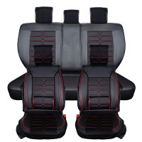 Seat covers for your Mazda BT-50 from 2006 Set Nebraska black/red