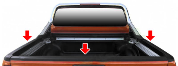 Rail Cover protection 3 Parts for Ford Ranger and Raptor  up 2012