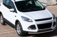 Running Boards suitable for Ford Kuga Individual from 2013-2016 Hitit chrome with T&Uuml;V