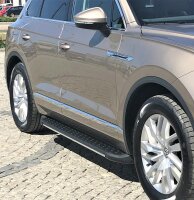 Trittbretter passend f&uuml;r VW Touareg 2002-2018 Olympus Schwarz mit ABE