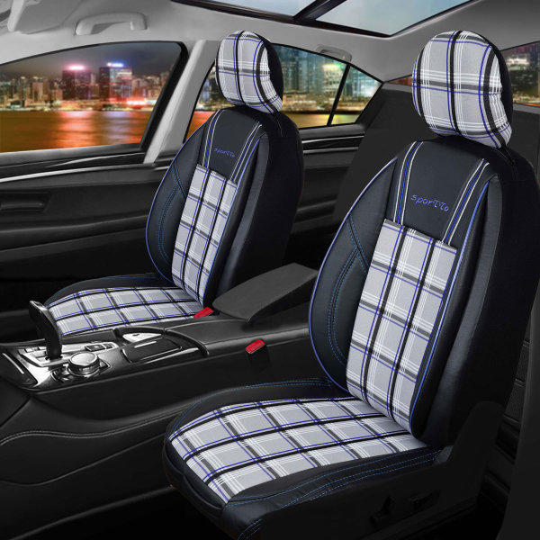 LAXTO Auto sitzbezüge für Ford Fiesta 2011 2012 2013 2014 2015 2016 2017  2018 2019,Leder sitzbezug Sets Komplettset 5-Sitze sitzschoner Wasserdicht