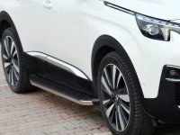 Running Boards suitable for Peugeot 3008 from 2016 Ares chrome with T&Uuml;V