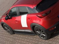 Running Boards suitable for Mazda CX3 from 2015 Hitit black with T&Uuml;V