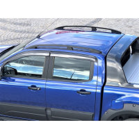 Roof Rails suitable for Ford Ranger Double Cab  2012-2022 aluminum black