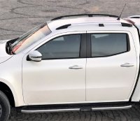 Dachreling passend f&uuml;r Nissan Navara Double Cab ab Bj. 2015 Aluminium Hochglanzpoliert