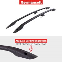 Dachreling passend f&uuml;r Nissan Navara Double Cab ab Bj. 2015 Alu Schwarz