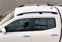 Dachreling passend f&uuml;r Nissan Navara Double Cab ab Bj. 2015 Alu Schwarz