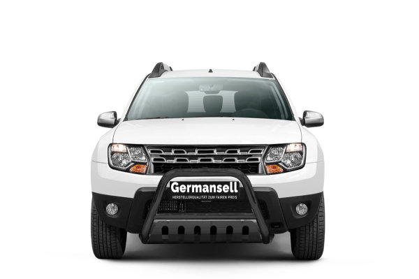 Bullbar with plate black suitable for Dacia Duster years 2010-2018