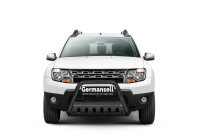 Bullbar with cross bar and axle-plate in black for Dacia...