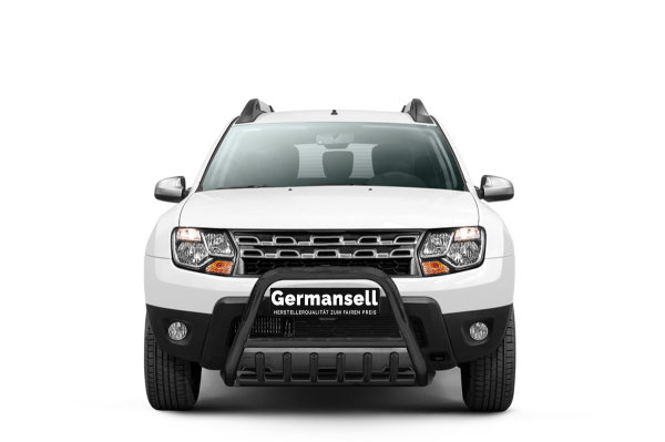 Bullbar with grille black suitable for Dacia Duster years 2010-2018