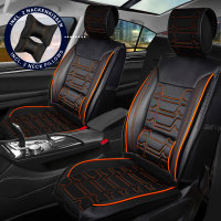 Sitzbez&uuml;ge passend f&uuml;r Mazda BT-50 Set Nashville in Schwarz/Orange