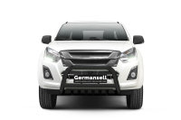 Bullbar with plate in black - Isuzu D-Max from 2017