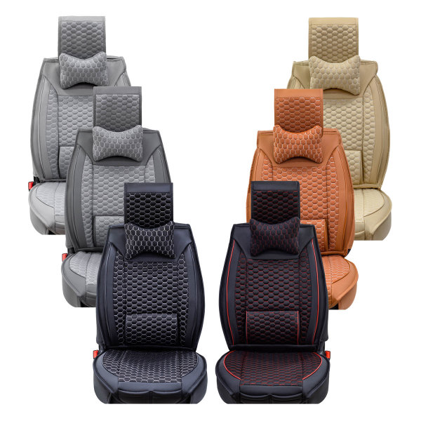 GJXJY Sitzbezüge Auto Leder Universal Autositzbezug Set für Ford